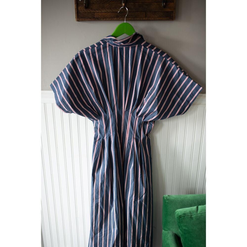Anthropologie The Tobie Button-Front Pleated Shirt Dress by Exquise Medium - Picture 3 of 4